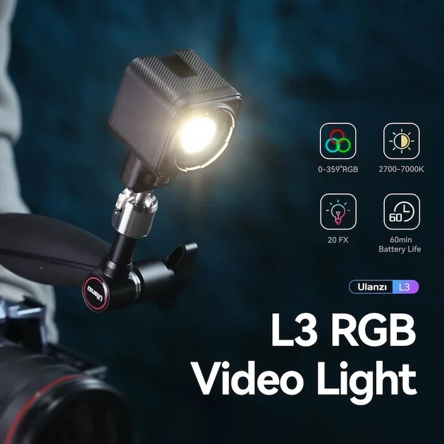 Видеосвет Ulanzi Vijim L3 RGB 5W LED 45,6x45,6x46,5 мм Пластик - изображение 11