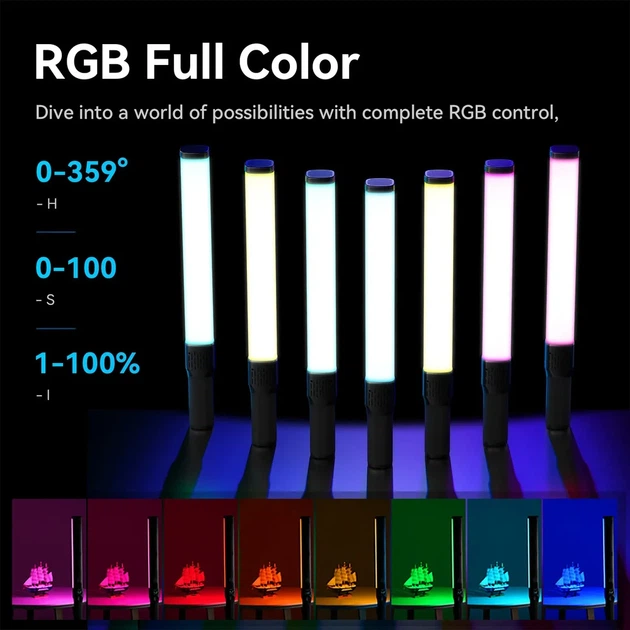 Видеосвет Ulanzi VL360 RGB 38W пластик + алюминий 554x155x78 мм черный - изображение 8