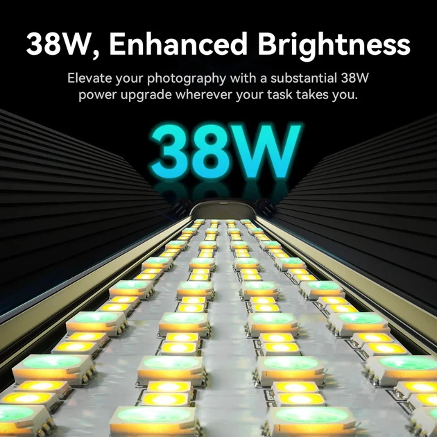 Видеосвет Ulanzi VL360 RGB 38W пластик + алюминий 554x155x78 мм черный - изображение 9