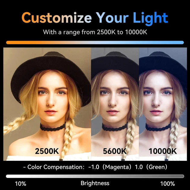 Видеосвет Ulanzi VL360 RGB 38W пластик + алюминий 554x155x78 мм черный - изображение 11