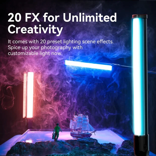 Видеосвет Ulanzi VL360 RGB 38W пластик + алюминий 554x155x78 мм черный - изображение 12
