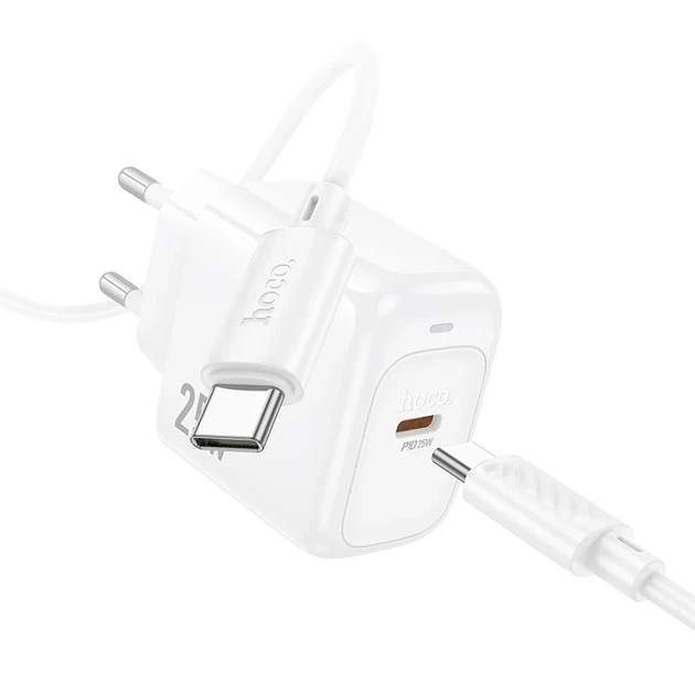 Сетевое зарядное устройство HOCO CS53A PD 25W USB Type-C белое - изображение 5