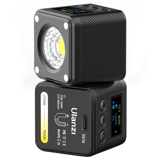 Видеосвет LED Ulanzi L2 Bi-color 5W ABS-пластик черный IP68 70 г - изображение 8