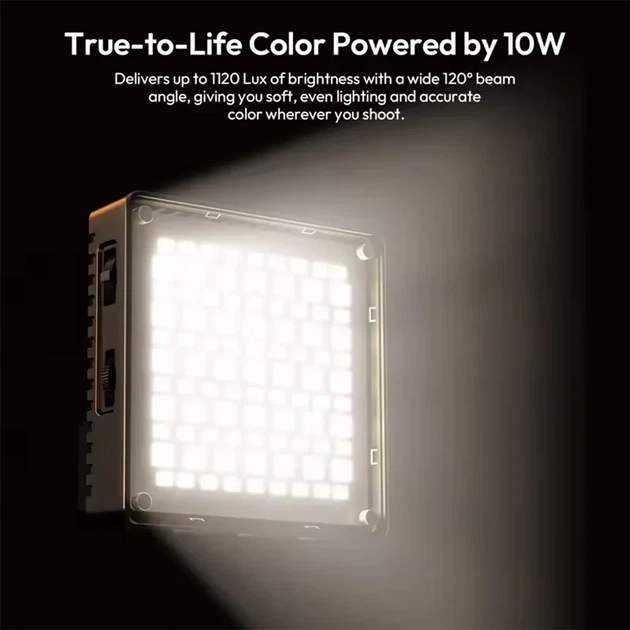 Накамерное светло Ulanzi C01RGB 10W RGB 78x78x41 мм пластик 120 г - изображение 5