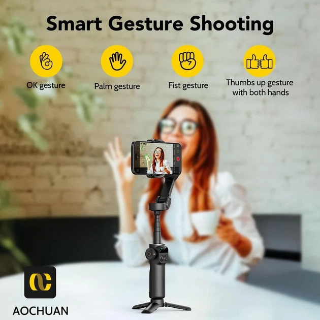 Триосевой стабилизатор AOCHUAN Smart X2 для смартфона 165х110х53 мм черный - Фото 10 Триосевой стабилизатор AOCHUAN Smart X2 для смартфона 165х110х53 мм черный - изображение 10