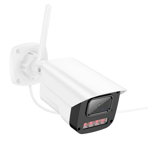 IP-камера видеонаблюдения HOCO D4 Outdoor Full HD 160x65x80 мм пластик белый - изображение 3