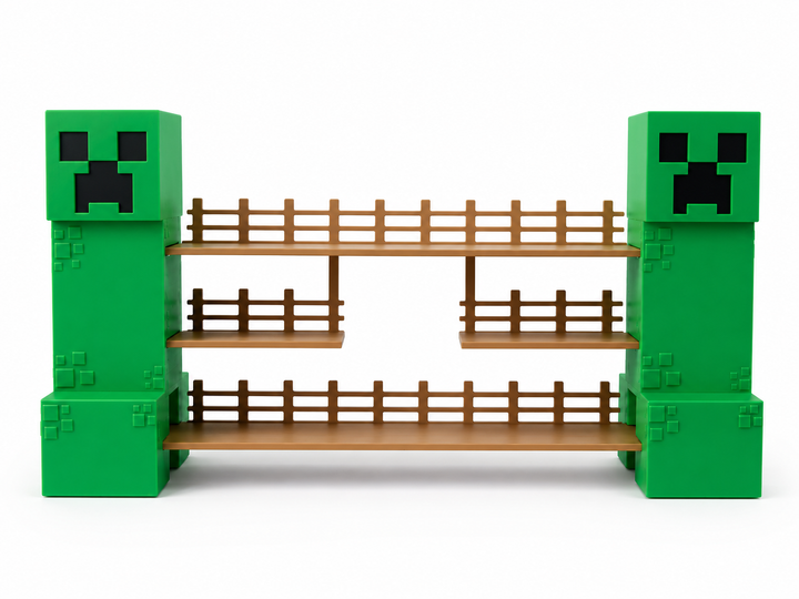 Подставка для коллекционных фигурок Minecraft, 3D-печать, полка-органайзер в виде Крипера - изображение 3