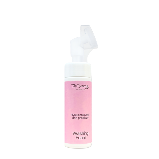 Пінка для вмивання зі щіточкою Top Beauty Washing Foam Hyaluronic з гіалуроновою кислотою 150 мл - Фото 1 Пінка для вмивання зі щіточкою Top Beauty Washing Foam Hyaluronic з гіалуроновою кислотою 150 мл - зображення 1