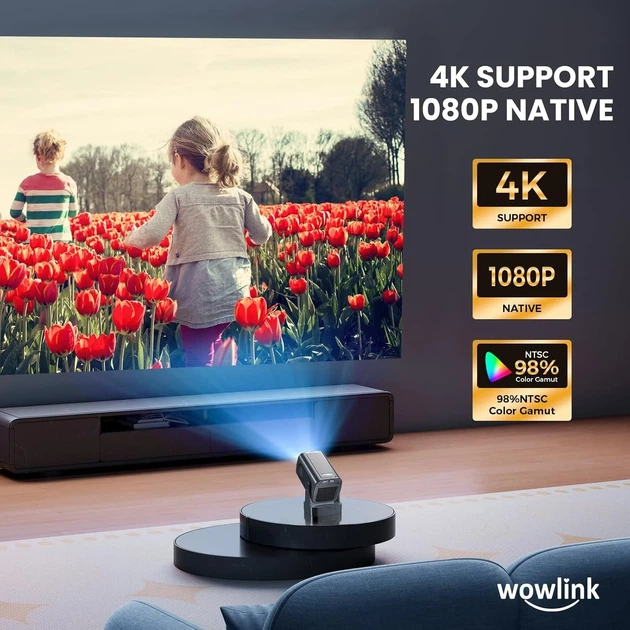 Проектор Wowlink W206 Full HD Wi-Fi Bluetooth Android (102212686) b3 - Фото 5 Проектор Wowlink W206 Full HD Wi-Fi Bluetooth Android (102212686) b3 - изображение 5