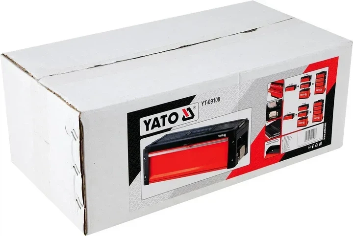 Ящик-секція для інструментів YATO з висувною шухлядою 495 x 252 x 180 мм навантаження 10 кг YT-09108 - Фото 5 Ящик-секція для інструментів YATO з висувною шухлядою 495 x 252 x 180 мм навантаження 10 кг YT-09108 - зображення 5