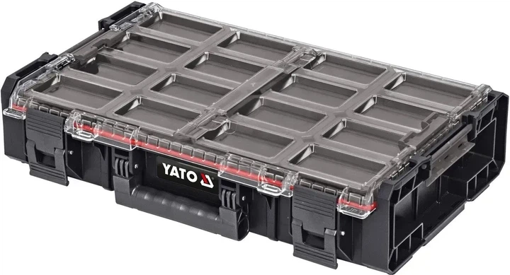 Органайзер YATO с 12 съемными ячейками 585 x 387 x 131 мм пластиковый YT-09180 - Фото 1 Органайзер YATO с 12 съемными ячейками 585 x 387 x 131 мм пластиковый YT-09180 - изображение 1