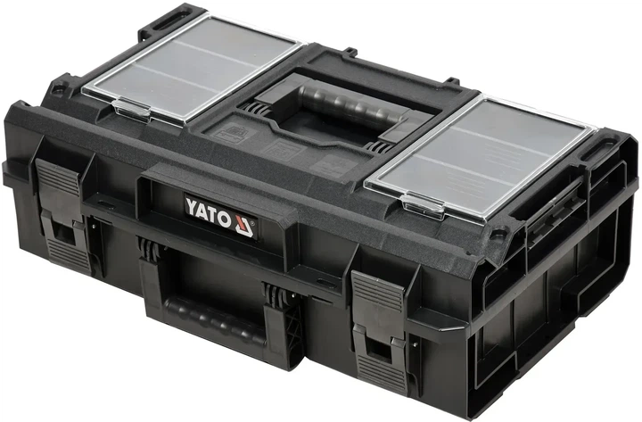 Ящик-візок для інструментів YATO 3 секції 2 органайзери 585 x 425 x 810 мм на 2 колесах YT-09161 - Фото 4 Ящик-візок для інструментів YATO 3 секції 2 органайзери 585 x 425 x 810 мм на 2 колесах YT-09161 - зображення 4