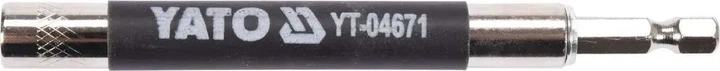 Тримач біт YATO магнітний HEX 1/4" довжина 120 мм YT-04671 - Фото 2 Тримач біт YATO магнітний HEX 1/4" довжина 120 мм YT-04671 - зображення 2