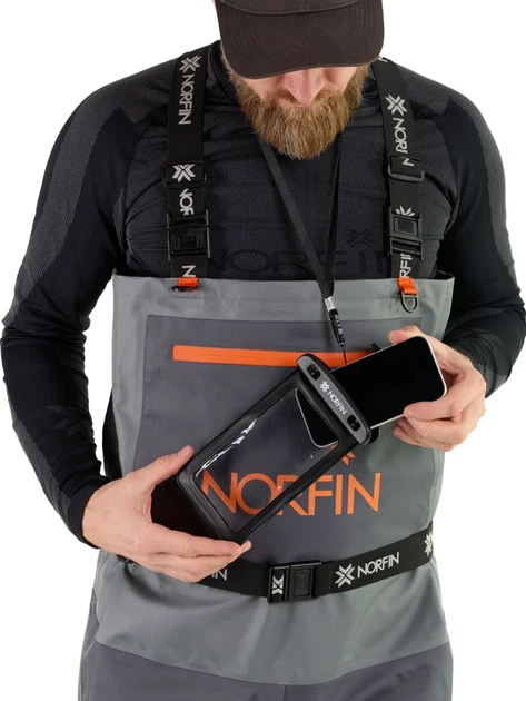 Полукомбинезон заброд Norfin PILOT STOCKINGFOOT серый мембранный One Size - изображение 9
