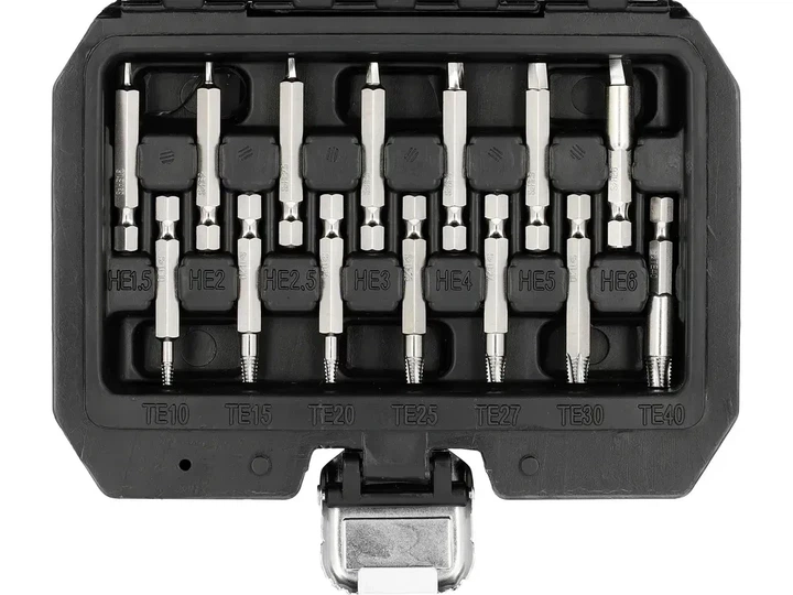 Набір біт-екстракторів YATO для HEX і TORX хвостовик 1/4" і 3/8" 19 предметів YT-04584 - Фото 3 Набір біт-екстракторів YATO для HEX і TORX хвостовик 1/4" і 3/8" 19 предметів YT-04584 - зображення 3
