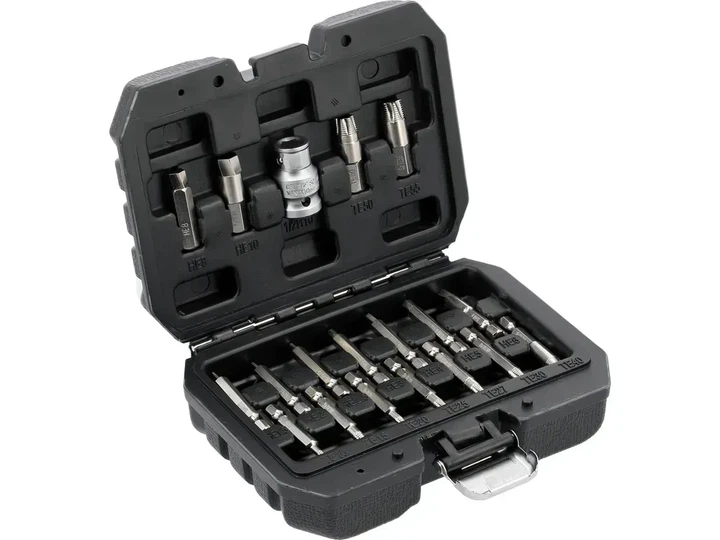 Набір біт-екстракторів YATO для HEX і TORX хвостовик 1/4" і 3/8" 19 предметів YT-04584 - Фото 4 Набір біт-екстракторів YATO для HEX і TORX хвостовик 1/4" і 3/8" 19 предметів YT-04584 - зображення 4