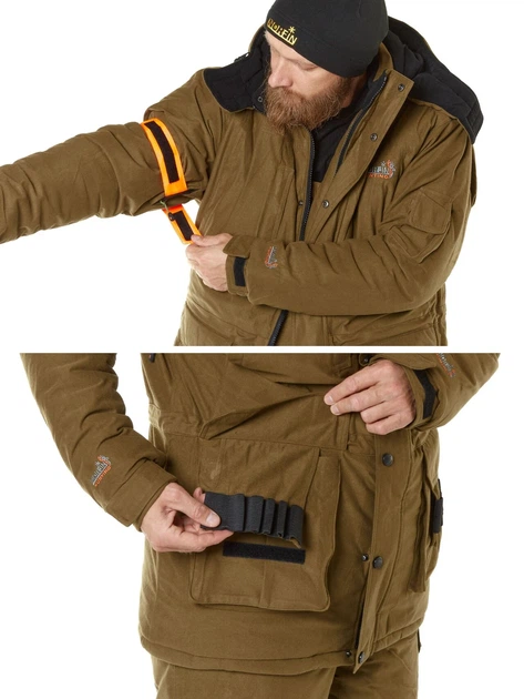 Костюм зимний Norfin Hunting WILD GREEN 04 XL не шуршащий матеріал хаки - зображення 3