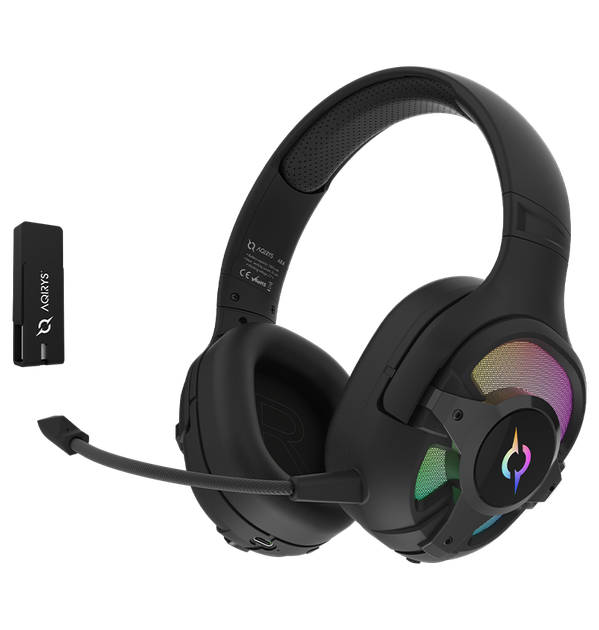 Słuchawki gamingowe AQIRYS ARA Dual Mode: Wireless 2.4GHz Bluetooth Wired black (AQRYS_ARABK) - obraz 13