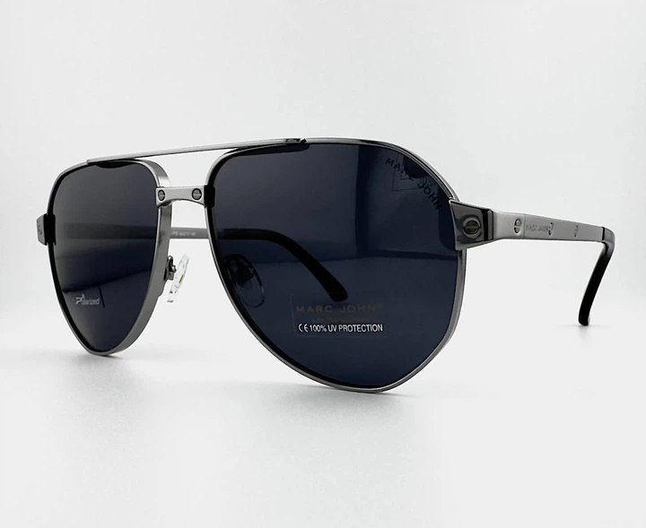 Мужские Cолнцезащитные Очки Авиаторы MARC JOHN MJ0842 Col.42-P8 Polarized с Поляризацией, Черные - Фото 2 Мужские Cолнцезащитные Очки Авиаторы MARC JOHN MJ0842 Col.42-P8 Polarized с Поляризацией, Черные - изображение 2