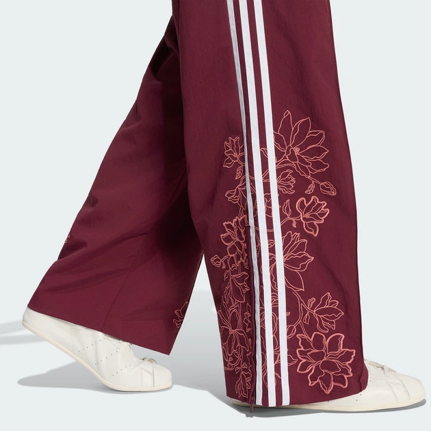 Женские брюки FLORAL GFX FIREBIRD LOOSE adidas KX1878 (M) Бордовый (4069995883216) - изображение 5