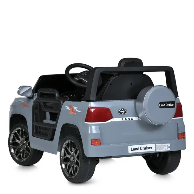 Детский электромобиль джип BAMBI Toyota Land Cruiser M 5101EBLR-11 серый, экокожа, EVA, MP3, Bluetooth, FM - Фото 3 Детский электромобиль джип BAMBI Toyota Land Cruiser M 5101EBLR-11 серый, экокожа, EVA, MP3, Bluetooth, FM - изображение 3