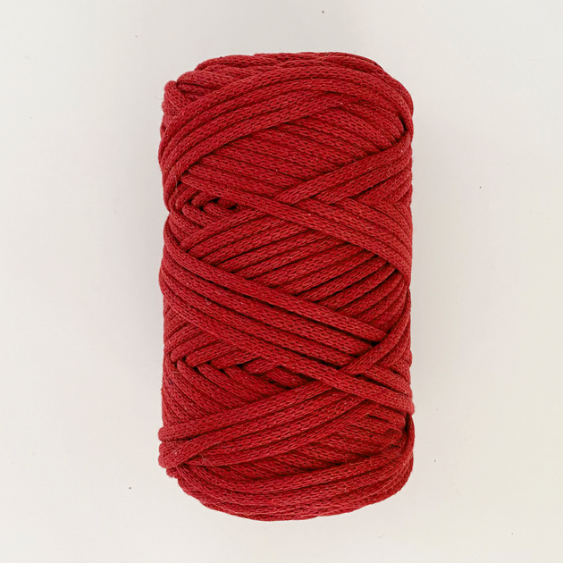Шнур плетений YarnArt macrame cord червоний 3 мм для макраме (№773) - изображение 4