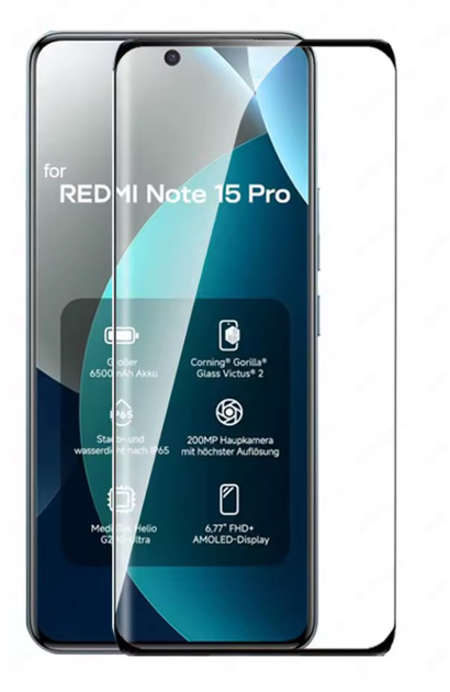 Защитное стекло DK для Xiaomi Redmi Note 15 Pro 4G | 3D Full Glue (023333) (black) - Фото 1 Защитное стекло DK для Xiaomi Redmi Note 15 Pro 4G | 3D Full Glue (023333) (black) - изображение 1