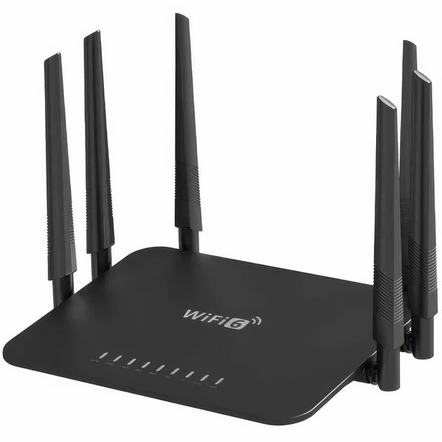 Роутер Wi-Fi LV-WR50Q мощный сигнал 6 антенн стабильная сеть для дома и работы 2.4 ГГц - изображение 3