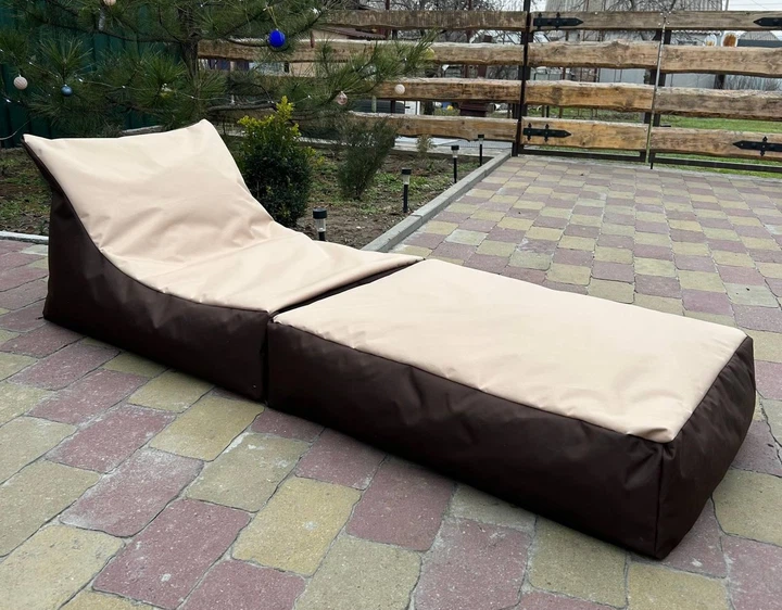 Крісло безкаркасне Трансформер-XL 90х70х120(складений) 180х70х90(розкладений), внут.чохол, тканина Оксфорд, бежевий - Фото 1 Крісло безкаркасне Трансформер-XL 90х70х120(складений) 180х70х90(розкладений), внут.чохол, тканина Оксфорд, бежевий - изображение 1
