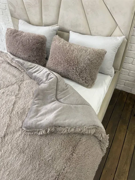 Ковдра всесезонна Grass Ведмідь плюшеве хутро з коротким ворсом 200x230 см бежевий (tra63) - Фото 1 Ковдра всесезонна Grass Ведмідь плюшеве хутро з коротким ворсом 200x230 см бежевий (tra63) - зображення 1