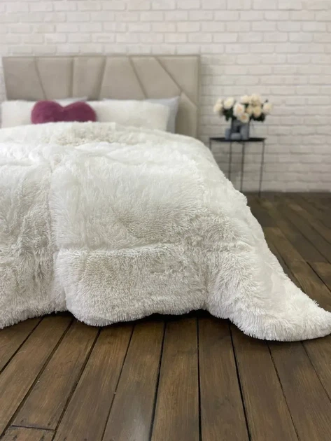 Ковдра всесезонна Grass Ведмідь плюшеве хутро з коротким ворсом 200x230 см білий (tra111) - Фото 1 Ковдра всесезонна Grass Ведмідь плюшеве хутро з коротким ворсом 200x230 см білий (tra111) - зображення 1