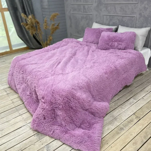 Одеяло всесезонное Grass Медведь плюшевый мех с коротким ворсом 200x230 см фиолетовый (tra73) - Фото 1 Одеяло всесезонное Grass Медведь плюшевый мех с коротким ворсом 200x230 см фиолетовый (tra73) - изображение 1