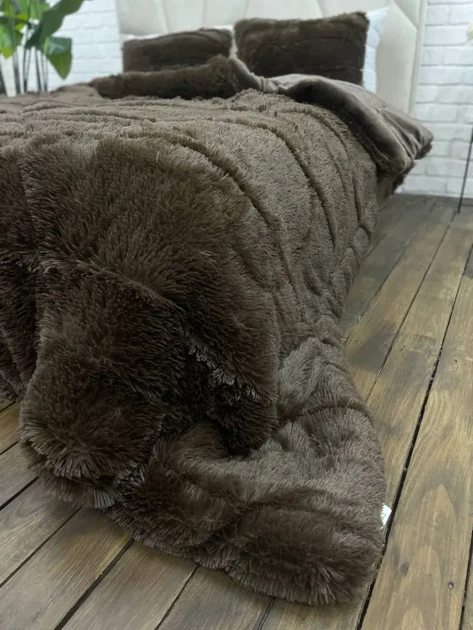 Одеяло всесезонное Grass Медведь плюшевый мех с коротким ворсом 200x230 см коричневый (tra65) - Фото 1 Одеяло всесезонное Grass Медведь плюшевый мех с коротким ворсом 200x230 см коричневый (tra65) - изображение 1