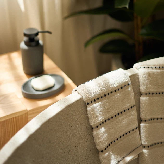 Полотенце махровое MBM HOME для ванной След ветра 30x50 см Точка айвори (BT-18 S IVORY/DOT) - изображение 11