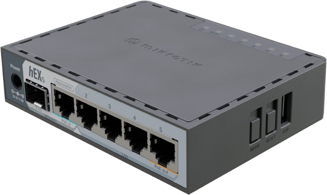 Точка доступа MikroTik hEX S Dual-Core EN7562CT 950 MHz PoE Черный (E60iUGS) - изображение 3