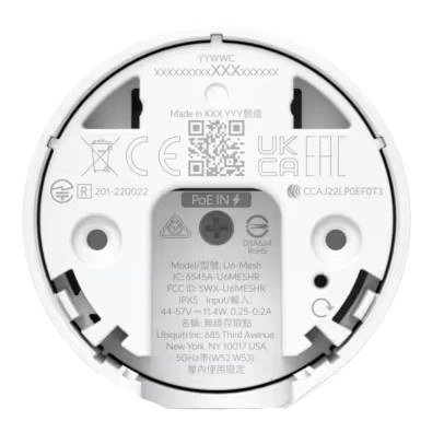 Точка доступа Ubiquiti UniFi U6 mesh Wi-Fi 6 2.4 GHz и 5 GHz PoE Белый - изображение 5