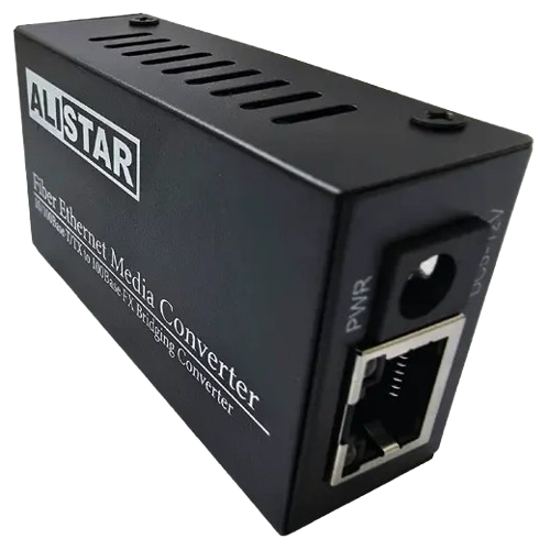 Медіаконвертер ALISTAR mini 10/100/1000BASE-T 1000BASE-LX 1SM WDM SC 20KM TX1550/RX1310nm 5Вт Чорний - зображення 3