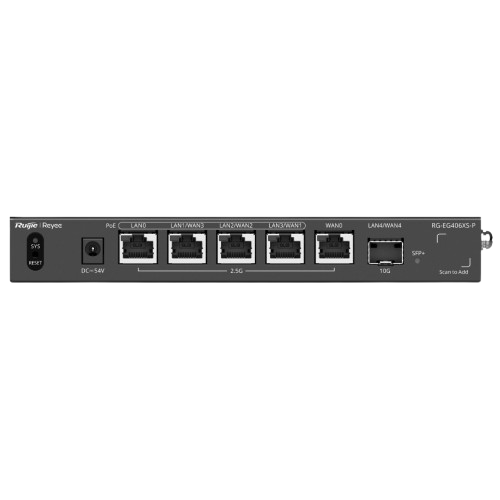 Точка доступа Ruijie Reyee RG-EG406XS-P PoE 6 портовый 2,0 ГГц Черный - изображение 2