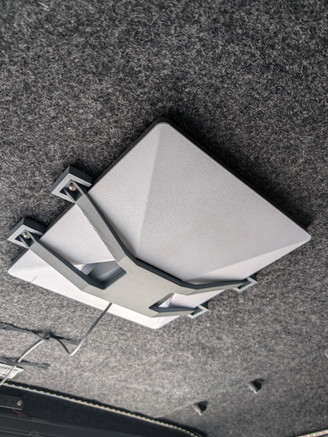 Starlink Mini Flat Mount — плоске низькопрофільне кріплення для Starlink Mini — Roof Mount для автомобіля, кемпера, RV і човна Чор - изображение 7