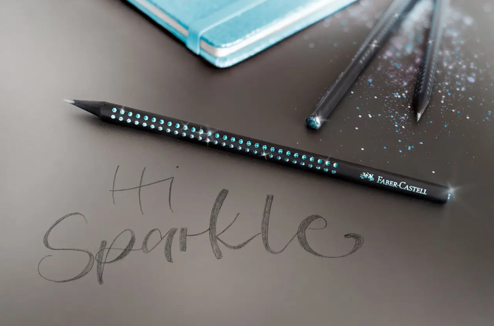Олівець графітовий Faber-Castell 118295 GRIP 2001 B Sparkle Black-ocean 2шт+ластик+чинка /118295/ - изображение 8
