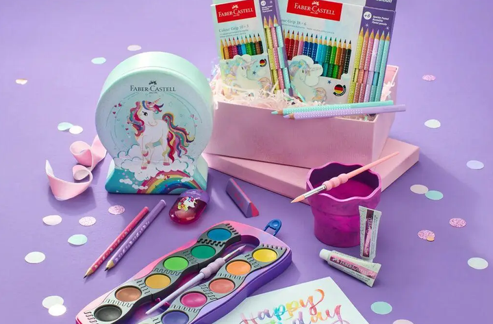 Олівець графітовий Faber-Castell 111516 UNICORN PINK HB 2шт+гумка /111516/ - изображение 5