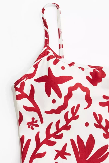 Купальник слитный женский H&M 271295096 XL Белый/Красный (2727000143589) - Фото 5 Купальник слитный женский H&M 271295096 XL Белый/Красный (2727000143589) - изображение 5