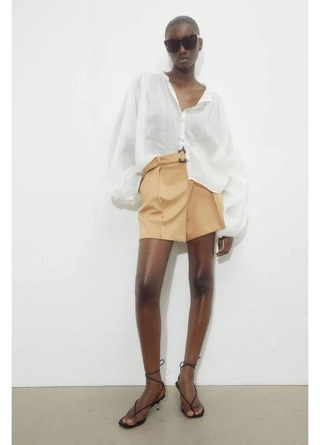 Шорты женские H&M 271229305 L Светло-коричневые (2727000133108) - изображение 2