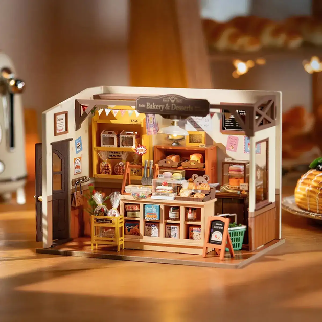 Конструктор 3D міні-будинок Robotime Rolife Becka‘s Baking House DG161 - Фото 4 Конструктор 3D міні-будинок Robotime Rolife Becka‘s Baking House DG161 - зображення 4