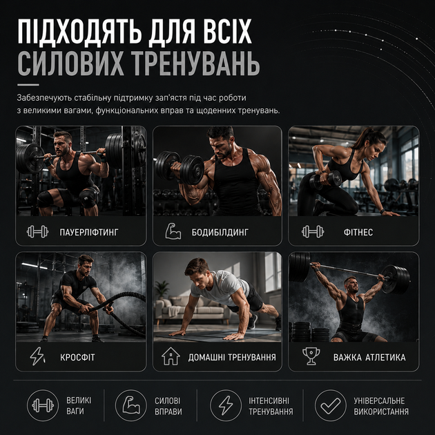 Бинты на запястье Kyncilor AB015 кистевые, для пауэрлифтинга, бодибилдинга и силовых тренировок, сірі - изображение 7