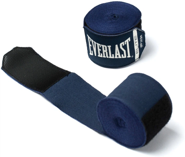 Бинты для бокса Everlast ELITE HANDWRAPS синий 180 см компрессионные бинты для тренировок - изображение 5