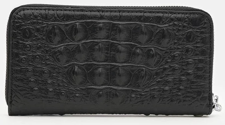 Жіночий шкіряний гаманець Borsa Leather для карт чорний натуральна шкіра місткий 54388 - зображення 3
