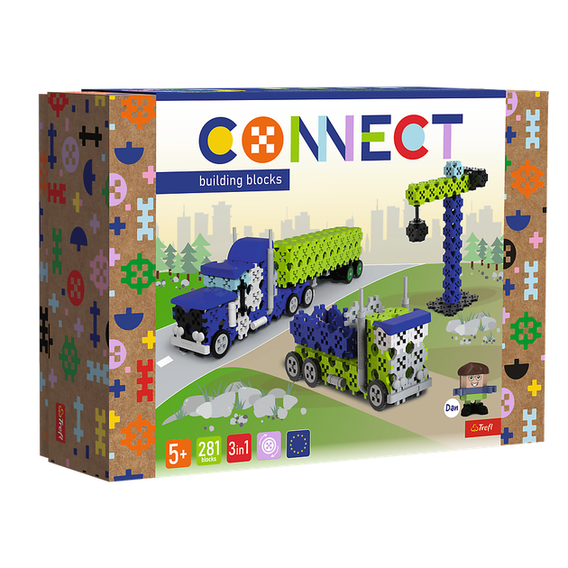 Klocki konstrukcyjne Trefl Connect 3w1 281 elementów (5900511619775) - Zdjęcie 1 Klocki konstrukcyjne Trefl Connect 3w1 281 elementów (5900511619775) - obraz 1