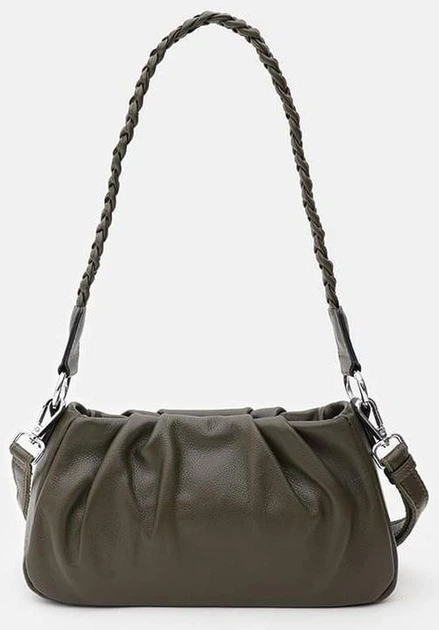 Жіноча шкіряна сумка Borsa Leather стильна зелена сумка через плече з натуральної шкіри 54199 - Фото 2 Жіноча шкіряна сумка Borsa Leather стильна зелена сумка через плече з натуральної шкіри 54199 - зображення 2