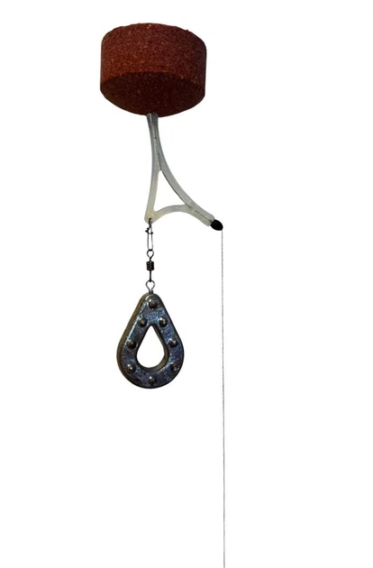 Готовая оснастка для ловли сома 2 крючка вес 140 грамм +Шайба-гейзер Art Fishing сухая кровь (6шт) - изображение 3